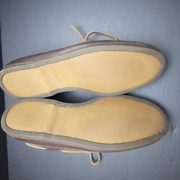 Sperry Top Sider Size 9M Dark Brown Leather Non Marking Sole Deck Shoes - Picture 7 of 8